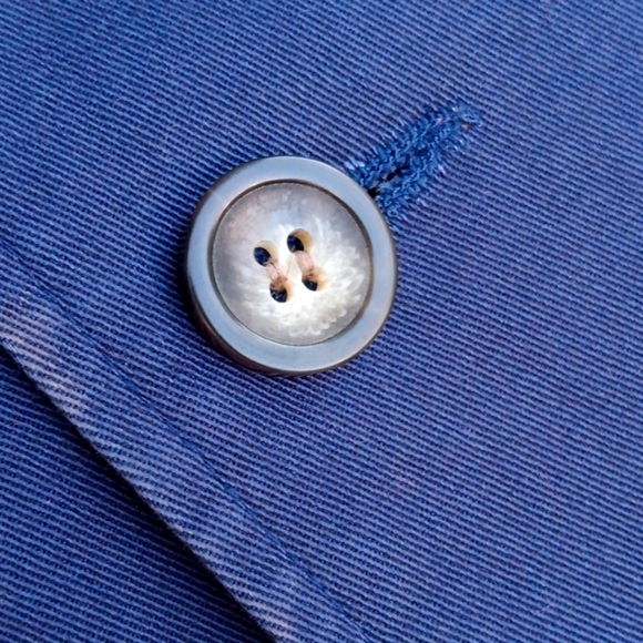 St.Johns Bay Men's Elegant Blue Pure Cotton (3) Buttoned Luxe Blazer